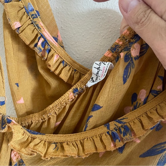 Free People intimately Yellow sheer Sundress size medium - Picture 3 of 3